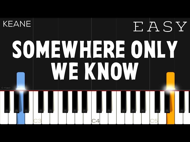 Keane, Lily Allen - Somewhere Only We Know  | EASY Piano Tutorial class=