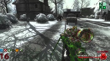 BEST LIFE SAFE EVER !!! CoD WaW: Custom Zombie Map SNOWY TOWN SOLO part 4 (PC) ᴴᴰ