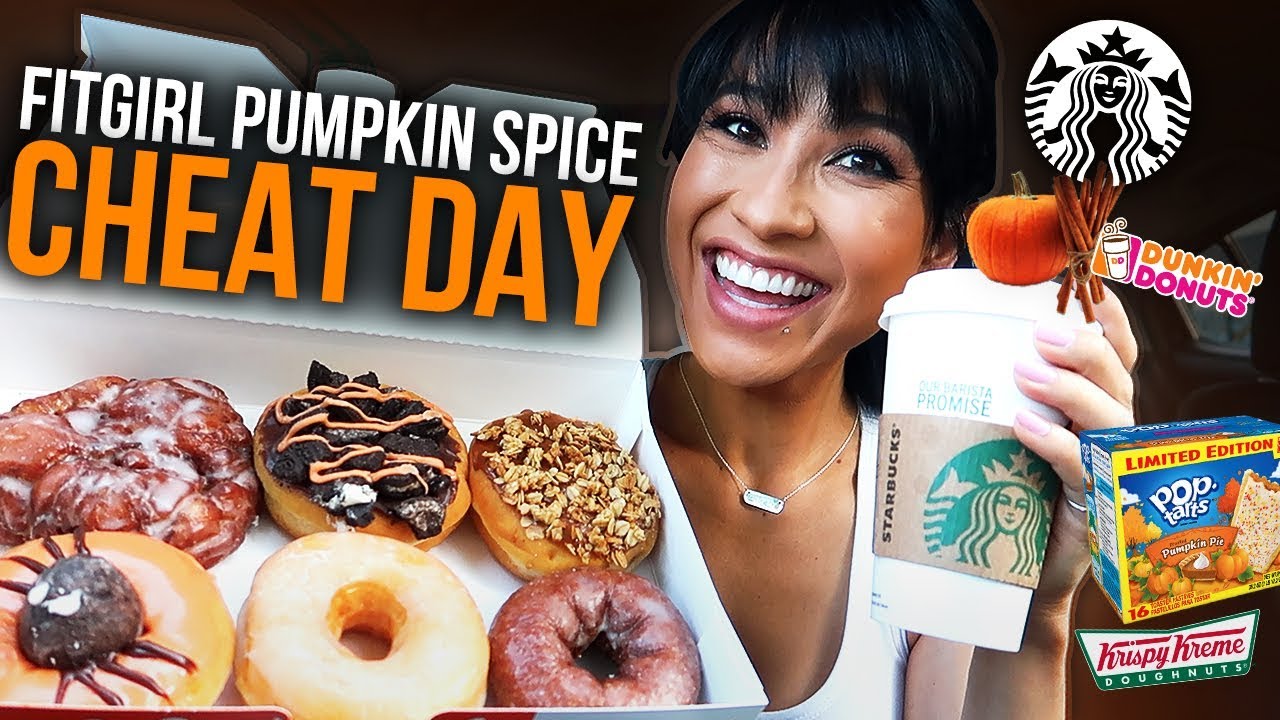 FITGIRL FALL-THEMED CHEAT DAY | Pumpkin Spice, Donuts, Pizza, Cookies (Fall Food Reviews)
