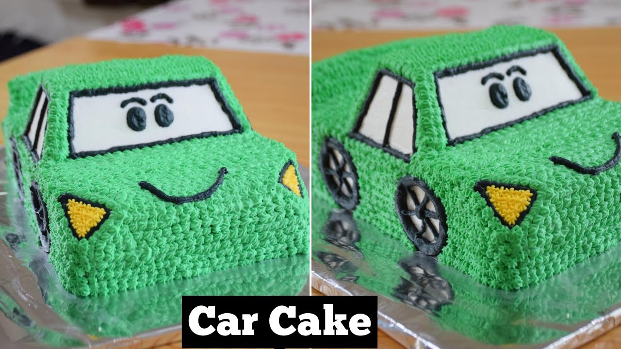 Car Cake | How To Make A Car Cake | Car Cake Decoration Step By ...