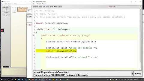 Review of BlueJ, Variables, and User Input