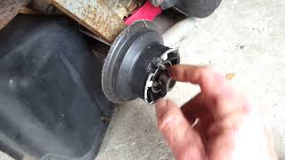 How to remove a difficult wheel on a pressure washer or other wheeled machine.
