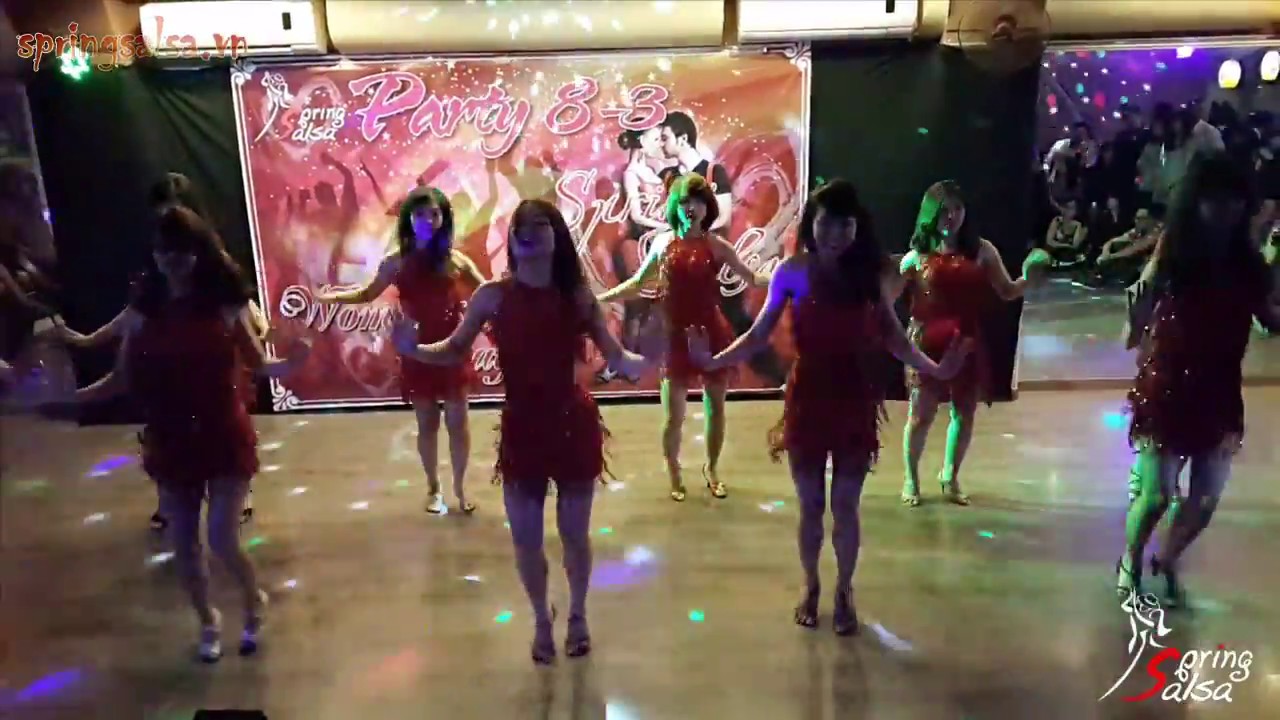 SPRING SALSA (22 Ho Giam, HN): SPRING LADIES TEAM Performance at Party 08/03/2015