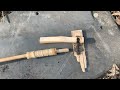 Basswood on basswood hand drill thumb loops