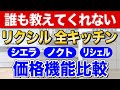 【誰も教えてくれない】リクシルキッチン「シエラ」「ノクト」「リシェル」価格・機能比較〜リフォーム塾〜