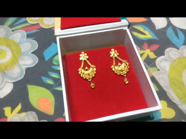 Dazzling Gold Earrings In 22K Gold By Lagu Bandhu - Lagu Bandhu