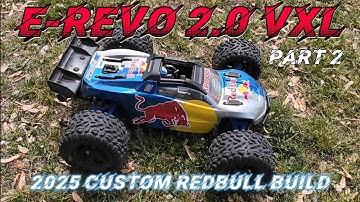 TRAXXAS E-Revo 2.0 VXL, 2025 CUSTOM REDBULL BUILD, PART 2, SKATEPARK!