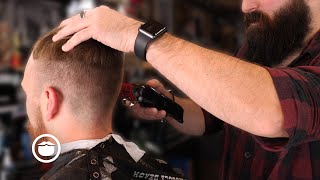 Barber Works Magic on a High Hairline & Patchy Beard | The Dapper Den Barbershop