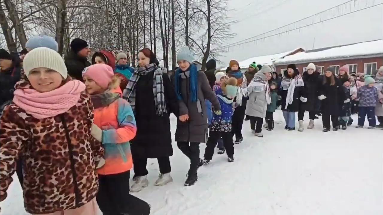 Как в Белой Холунице Масленицу праздновали - YouTube