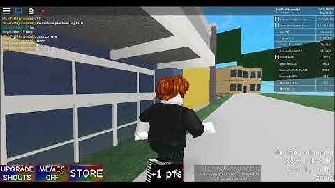 How to glitch in shouting simulator ROBLOX