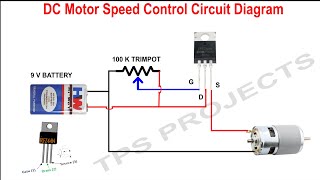 Dc motor speed controller circuit USING single MOSFET ( irfz44n )