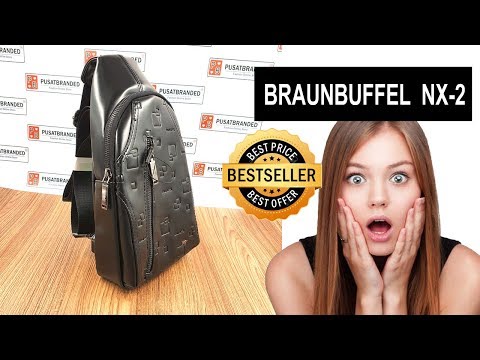 Braun Buffel tas kerja selempang messanger Bag in leather. 