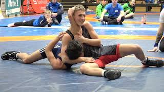 Wrestling / Ringen LM Sachsen 2024, Leipzig, Jugend A (U17) Freestyle, 55/51 kg, Noskov - Khadom, FK