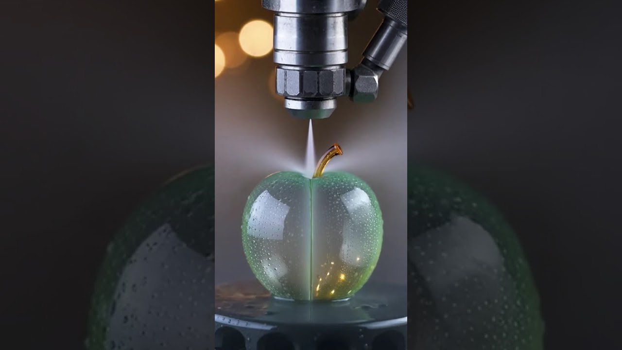 Water Jet Power vs Glass Fruit 💦 
