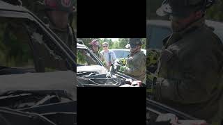 An extreme dash-lift during an extrication training scenario thinredline extrication firstrespond