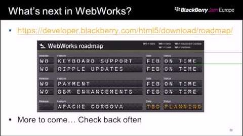 BlackBerry Jam Europe - JAM325 - WEB 101 - Building HTML5 Apps