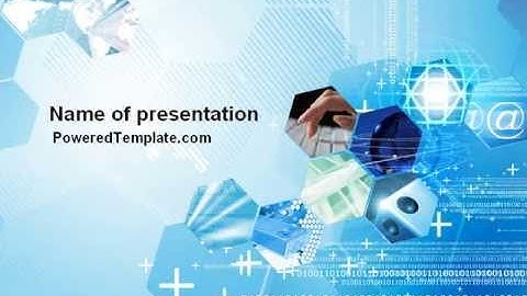 Telecommunication Cells PowerPoint Template by PoweredTemplate.com