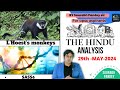 The hindu  editorial  news analysis ii 29th may 2025 i lhoests monkeys  sass6  sdo