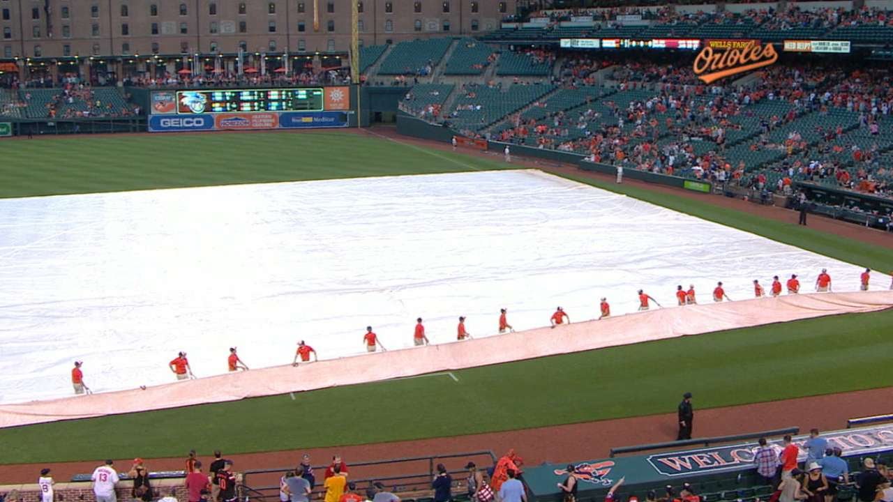 tarp-goes-on-and-off-after-short-rain-delay-youtube