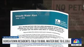Koreatown residents told to boil water due to E. coli