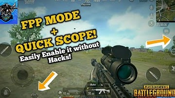 How To Enable FPP Mode And Quickscope In Pubg Mobile Lite | Play FPP Mode In Pubg Lite 0.20.0