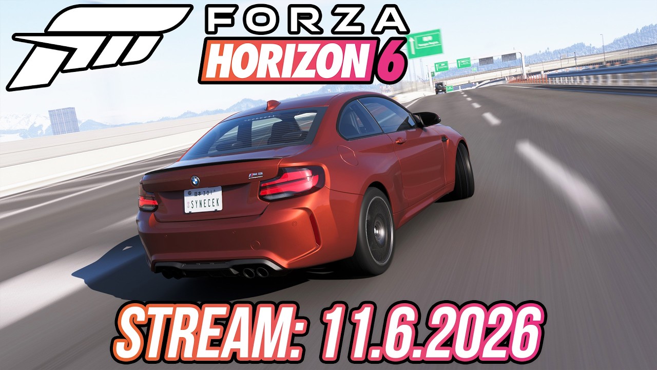 🔴 STREAM: FORZA HORIZON 6: JE TU OPĚT JARO! + MULTIPLAYER Z&Aacute;VODY! | 11.6.2026