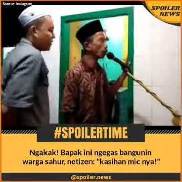 Ngakak !!! Bapak ini ngegas bangunin warga sahur, netizen: 'kasihan mic-nya'. Viral !!!