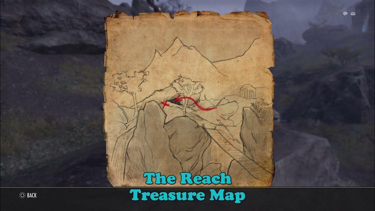 ESO The Reach Treasure Map, Location, The Elder Scrolls Online - YouTube