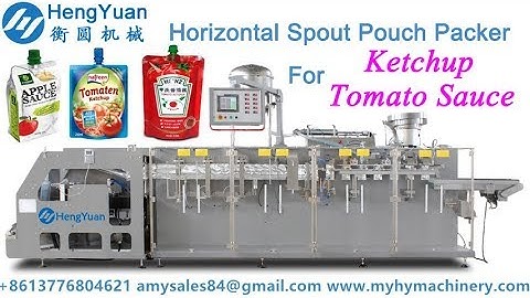 HFFS Doypack with Top Spout Nozzle Pouch Packing Machine for Ketchup/ Tomato Sauce Bag Packer