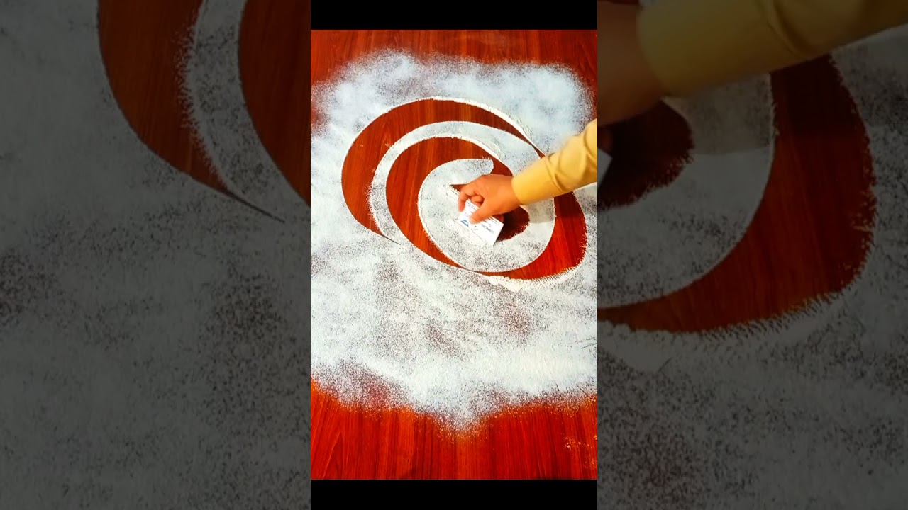 Allah الله Name Drawing on Flour | Unconventional Arabic Art #Shorts