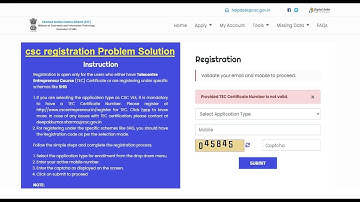 CSC Registration Started Again | Provided TEC Certificate Number is not valid | अब क्या करें ?