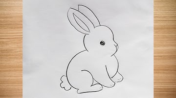 How to draw rabbit drawing easy step by step@DrawingTalent 