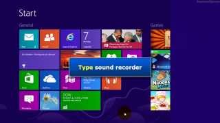 Windows 8 - Two ways to open sound recorder