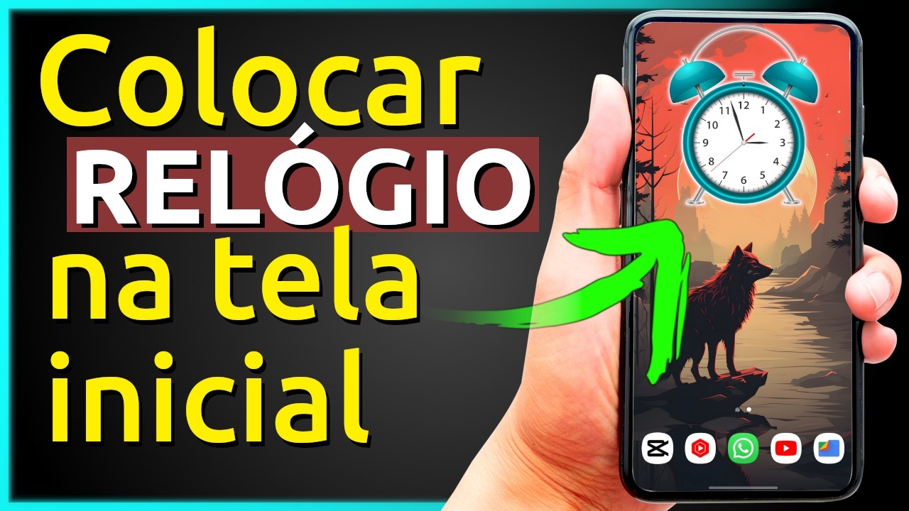 Como COLOCAR o Relógio na TELA INICIAL do Celular | Passo a Passo - YouTube