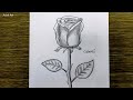 Adım Adım Kolay Gül Çizimi || How to Draw a Rose Step by Step || Rose Drawing