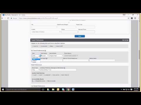 Profile Setup in Concur - Demo by Anthony Travel