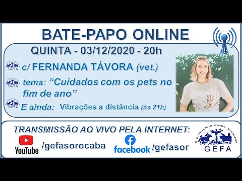 Assista: Bate-papo online - c/ FERNANDA T�?VORA (03/12/2020)