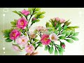 EP.218 : Common wild rose (กุหลาบป่า) How to make nylon flower by ployandpoom #craft #diy #nylon
