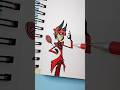 Speed drawing Hazbin Hotel Alastor 😳 #shorts #alastor #hazbinhotel #drawing