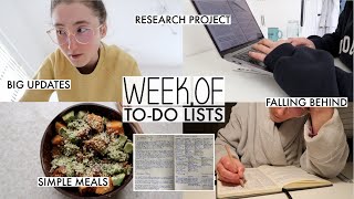 TODO LIST WEEK IN MY LIFE *FOR MOTIVATION* (& LOTS OF EXCITING UPDATES)