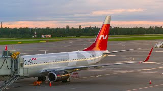 GreatFlyer. Landing BOEING 737 NORDWIND AIRLINES at St. Petersburg/ Посадка BOEING737 НОРДВИНД