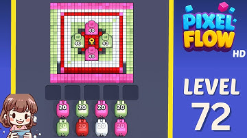 Pixel Flow Level 72 Solution Walkthrough