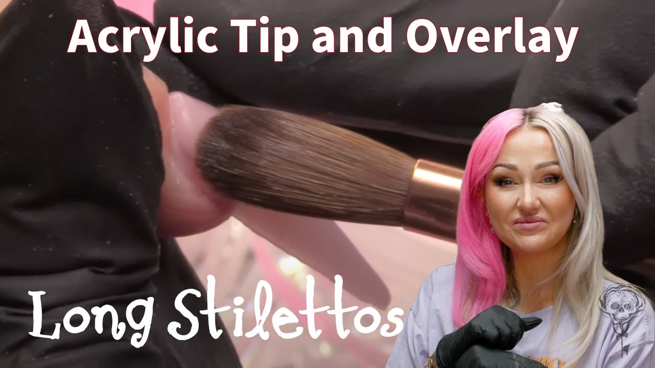 Full Acrylic Tip & Overlay Stiletto Nails Tutorial! 💅