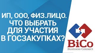 Участие в госзакупках. ИП, ООО или Физ.лицо. Что выбрать? | Все о тендерах