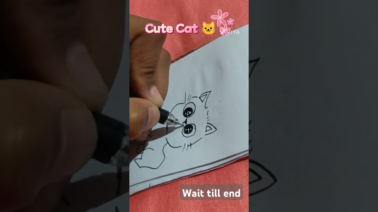 Cat drawing #cute #shortsvideo #drawing #art