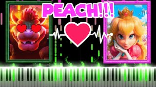 Video thumbnail of "Bowser - Peaches | The Super Mario Bros. Movie (Piano Tutorial)"