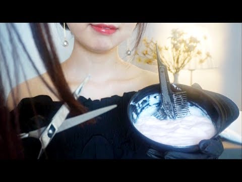 ASMR Hair Salon✂💇‍♀ Straight Perm, Haircut, Shampoo, Brushing