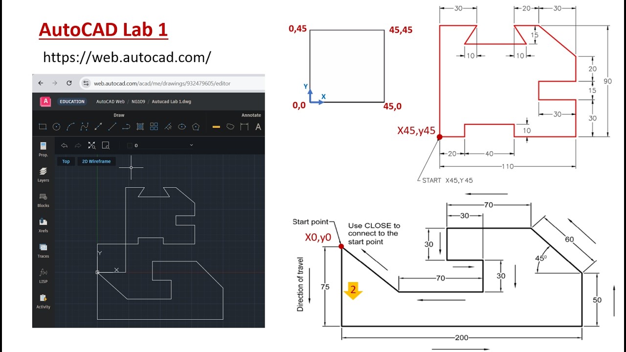 Autocad lab1 - YouTube
