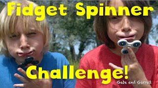 Fidget Spinner Challenge!  Fidget Spinners vs Hot Wheels, Nerf, Legos! | Gabe and Garrett