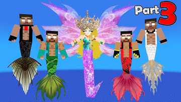 Part 3 : Snake and Mermaid Ending Story : Herobrine Brothers became Merman #minecraft #animation